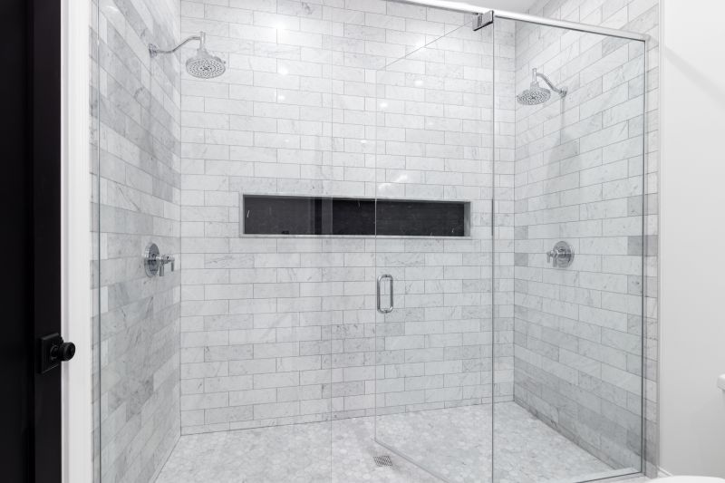 Elegant Shower with Marble Accents